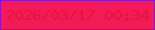 文字の大きさ：1、枠の色：9012c0、背景の色：f21b56、文字の色：e4153d 無料ブログパーツのブログ時計