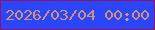 文字の大きさ：1、枠の色：901368、背景の色：2b45fb、文字の色：d59273 無料ブログパーツのブログ時計