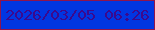 文字の大きさ：3、枠の色：90144d、背景の色：0136e1、文字の色：3b098e 無料ブログパーツのブログ時計