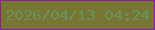 文字の大きさ：1、枠の色：9016b0、背景の色：767632、文字の色：6b905f 無料ブログパーツのブログ時計
