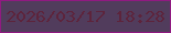 文字の大きさ：5、枠の色：901a81、背景の色：513c5c、文字の色：5d243c 無料ブログパーツのブログ時計