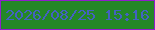 文字の大きさ：1、枠の色：901dcc、背景の色：248727、文字の色：4361c1 無料ブログパーツのブログ時計