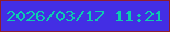 文字の大きさ：3、枠の色：901e2b、背景の色：432ee4、文字の色：0dccb0 無料ブログパーツのブログ時計