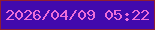 文字の大きさ：3、枠の色：901e31、背景の色：4209ad、文字の色：ee6eda 無料ブログパーツのブログ時計