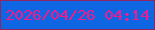 文字の大きさ：1、枠の色：902661、背景の色：0e66e2、文字の色：f21a8d 無料ブログパーツのブログ時計