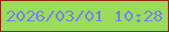 文字の大きさ：3、枠の色：902710、背景の色：9bdd5a、文字の色：7482ed 無料ブログパーツのブログ時計