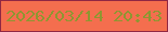 文字の大きさ：2、枠の色：902743、背景の色：f46e4e、文字の色：8e9631 無料ブログパーツのブログ時計
