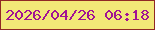 文字の大きさ：3、枠の色：902824、背景の色：f2e877、文字の色：a11393 無料ブログパーツのブログ時計