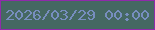 文字の大きさ：5、枠の色：902aaa、背景の色：456862、文字の色：778ebf 無料ブログパーツのブログ時計