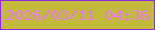 文字の大きさ：4、枠の色：902adf、背景の色：c1ba3b、文字の色：e977f5 無料ブログパーツのブログ時計