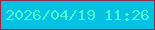 文字の大きさ：1、枠の色：902b50、背景の色：05c1e2、文字の色：4af6cf 無料ブログパーツのブログ時計