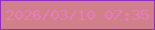 文字の大きさ：1、枠の色：902bc5、背景の色：d08088、文字の色：e87bbd 無料ブログパーツのブログ時計