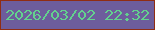 文字の大きさ：4、枠の色：902d13、背景の色：6d5d9c、文字の色：63d18e 無料ブログパーツのブログ時計