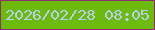 文字の大きさ：3、枠の色：902d6c、背景の色：6cbb0c、文字の色：b8cef3 無料ブログパーツのブログ時計
