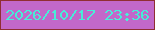 文字の大きさ：1、枠の色：902e32、背景の色：c268c9、文字の色：48eed7 無料ブログパーツのブログ時計
