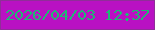 文字の大きさ：2、枠の色：902e99、背景の色：b911c3、文字の色：1eb974 無料ブログパーツのブログ時計