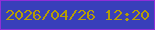 文字の大きさ：2、枠の色：902ed7、背景の色：393fba、文字の色：b59d06 無料ブログパーツのブログ時計