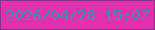 文字の大きさ：2、枠の色：903084、背景の色：e131af、文字の色：3a92a6 無料ブログパーツのブログ時計