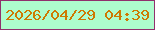 文字の大きさ：5、枠の色：90316d、背景の色：adfdcd、文字の色：ce7902 無料ブログパーツのブログ時計