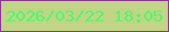 文字の大きさ：3、枠の色：90319f、背景の色：c2d485、文字の色：45ff6c 無料ブログパーツのブログ時計