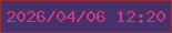 文字の大きさ：1、枠の色：903238、背景の色：48306a、文字の色：c53d7d 無料ブログパーツのブログ時計