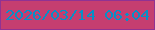文字の大きさ：4、枠の色：903293、背景の色：c53e70、文字の色：0690c7 無料ブログパーツのブログ時計