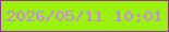 文字の大きさ：2、枠の色：903592、背景の色：99f207、文字の色：d084ed 無料ブログパーツのブログ時計