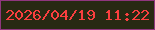 文字の大きさ：1、枠の色：90367e、背景の色：282913、文字の色：fa3f3f 無料ブログパーツのブログ時計