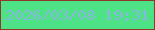 文字の大きさ：2、枠の色：903728、背景の色：4ce285、文字の色：88b9dc 無料ブログパーツのブログ時計