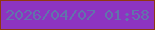 文字の大きさ：3、枠の色：903811、背景の色：8d34c1、文字の色：6175ab 無料ブログパーツのブログ時計