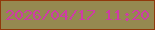 文字の大きさ：3、枠の色：90390b、背景の色：958950、文字の色：ce3ca5 無料ブログパーツのブログ時計