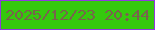 文字の大きさ：4、枠の色：9039df、背景の色：35c90d、文字の色：79624d 無料ブログパーツのブログ時計