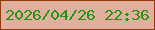 文字の大きさ：5、枠の色：903b0b、背景の色：e0af9d、文字の色：239514 無料ブログパーツのブログ時計