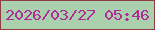 文字の大きさ：4、枠の色：903c42、背景の色：abd0ad、文字の色：af2d97 無料ブログパーツのブログ時計
