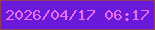 文字の大きさ：2、枠の色：903d60、背景の色：6819da、文字の色：ed6eed 無料ブログパーツのブログ時計
