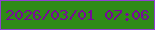 文字の大きさ：5、枠の色：9040d2、背景の色：2f8b17、文字の色：79089a 無料ブログパーツのブログ時計