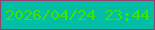 文字の大きさ：5、枠の色：904173、背景の色：03bea4、文字の色：3ce303 無料ブログパーツのブログ時計