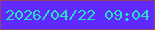 文字の大きさ：4、枠の色：904267、背景の色：6029ff、文字の色：2adcc4 無料ブログパーツのブログ時計