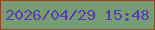文字の大きさ：4、枠の色：904324、背景の色：779c73、文字の色：593eb2 無料ブログパーツのブログ時計