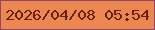 文字の大きさ：5、枠の色：904569、背景の色：ec8752、文字の色：6a1f17 無料ブログパーツのブログ時計