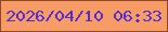 文字の大きさ：1、枠の色：90462b、背景の色：f69c64、文字の色：522dd2 無料ブログパーツのブログ時計