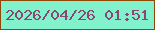 文字の大きさ：5、枠の色：904706、背景の色：81f2cb、文字の色：894771 無料ブログパーツのブログ時計