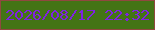 文字の大きさ：3、枠の色：90483f、背景の色：437415、文字の色：7f22e1 無料ブログパーツのブログ時計