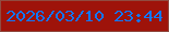 文字の大きさ：3、枠の色：904b40、背景の色：9e130a、文字の色：1177fb 無料ブログパーツのブログ時計