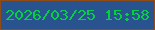 文字の大きさ：1、枠の色：904c17、背景の色：29538f、文字の色：04cf45 無料ブログパーツのブログ時計