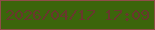 文字の大きさ：3、枠の色：904c48、背景の色：3c650b、文字の色：69372d 無料ブログパーツのブログ時計