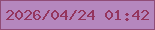 文字の大きさ：5、枠の色：904c77、背景の色：b587be、文字の色：94355f 無料ブログパーツのブログ時計