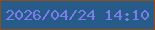 文字の大きさ：1、枠の色：904d14、背景の色：275b8a、文字の色：7a7dea 無料ブログパーツのブログ時計