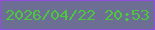 文字の大きさ：1、枠の色：904dde、背景の色：6d6e94、文字の色：4ec63d 無料ブログパーツのブログ時計