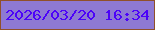 文字の大きさ：5、枠の色：90502a、背景の色：8e79d3、文字の色：4c03f8 無料ブログパーツのブログ時計